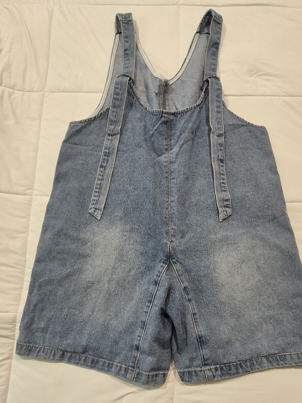 Light Blue Denim Women’s Short Overalls